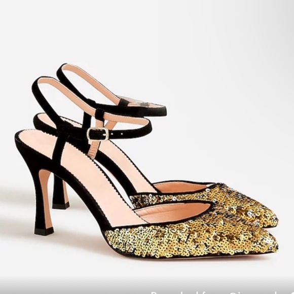 J. Crew Elsie made-in-Italy sequin pumps - Picture 1 of 1